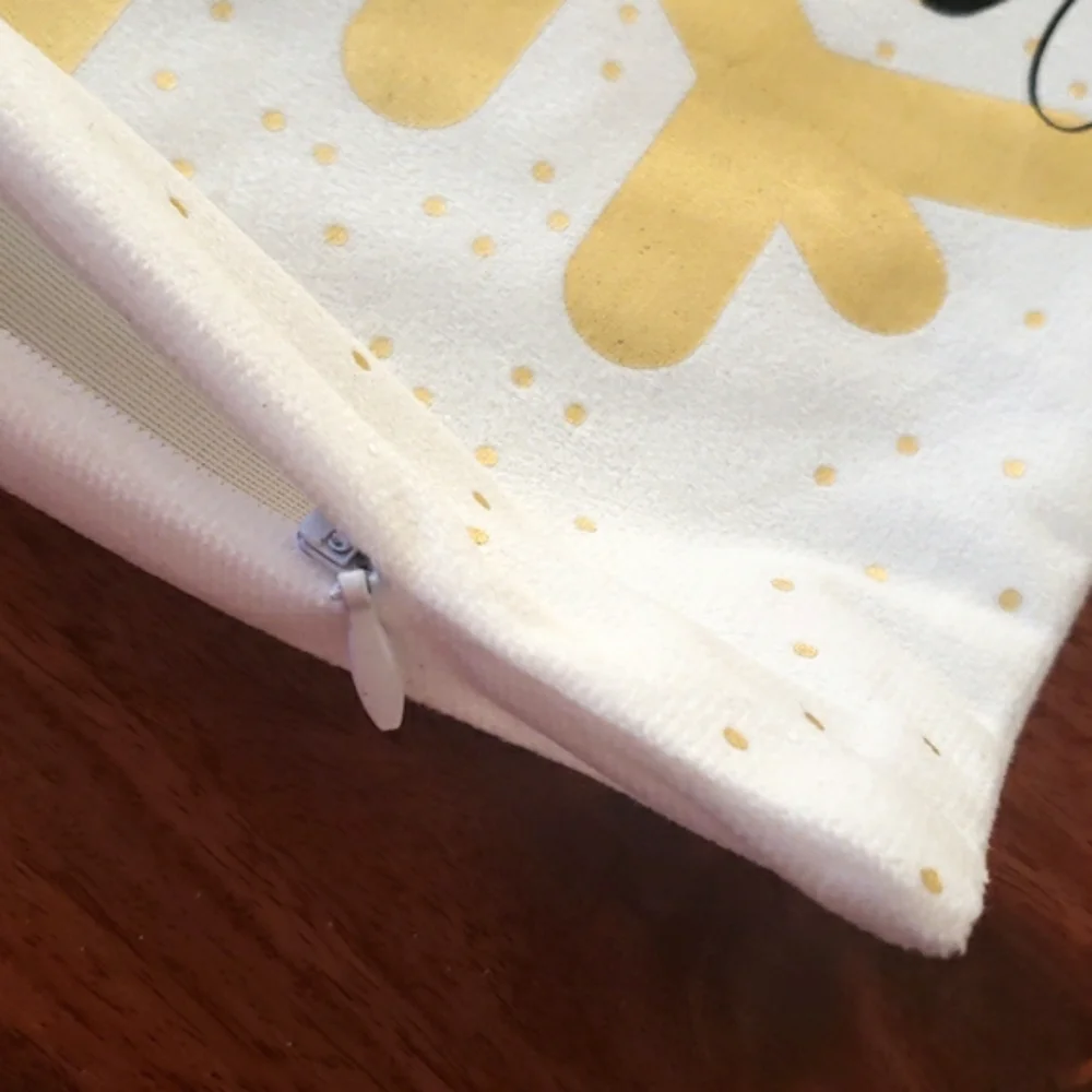 Metallic Gold Snowflake Christmas Pillow Cover • Modern Glam Holiday Decor